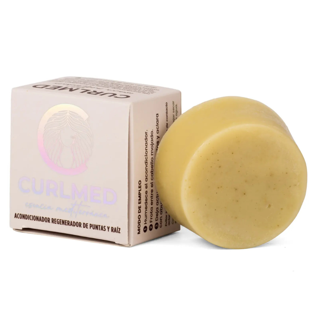 CurlMed Acondicionador Sólido Regenerador Puntas y Raíz Té Matcha 80g