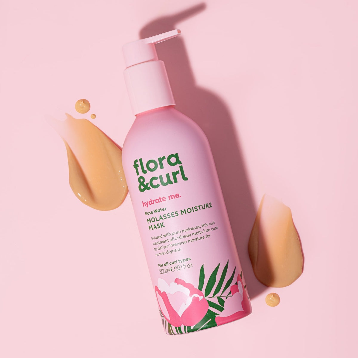 Flora & Curl Hydrate Me Rose Water & Honey Molasses Moisture Mask 300ml