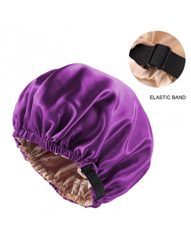 Bonnet Cap Gorro De Satin Purpura