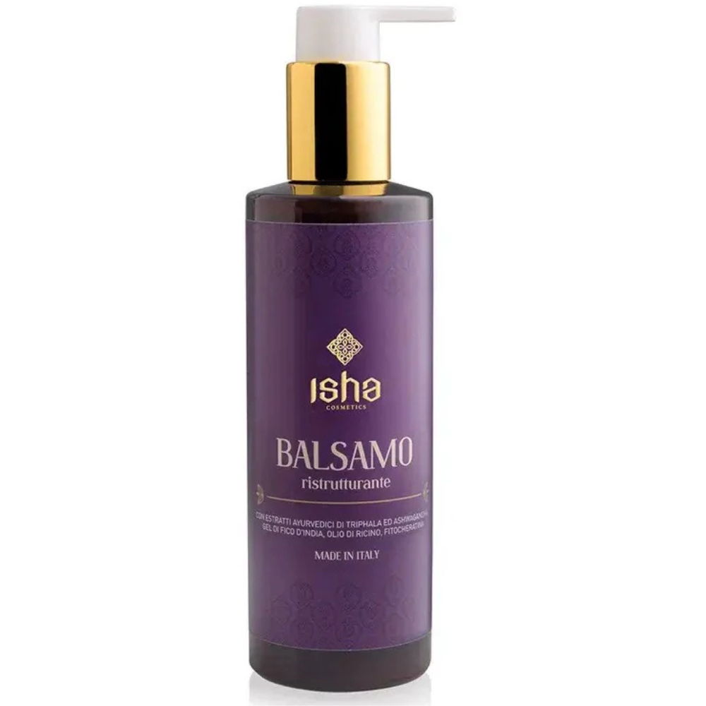 Isha Cosmetics Balsamo Capelli Ristrutturante Ashwagandha, Triphala e Fitocheratina 200ml