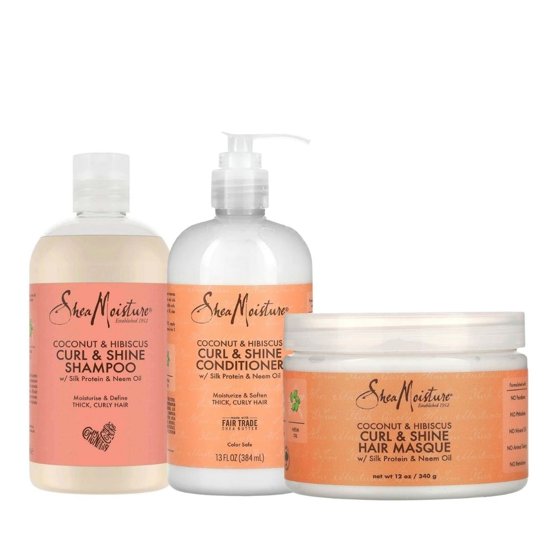 Shea Moisture Coconut &amp; Hibiscus Curl &amp; Shine Pack