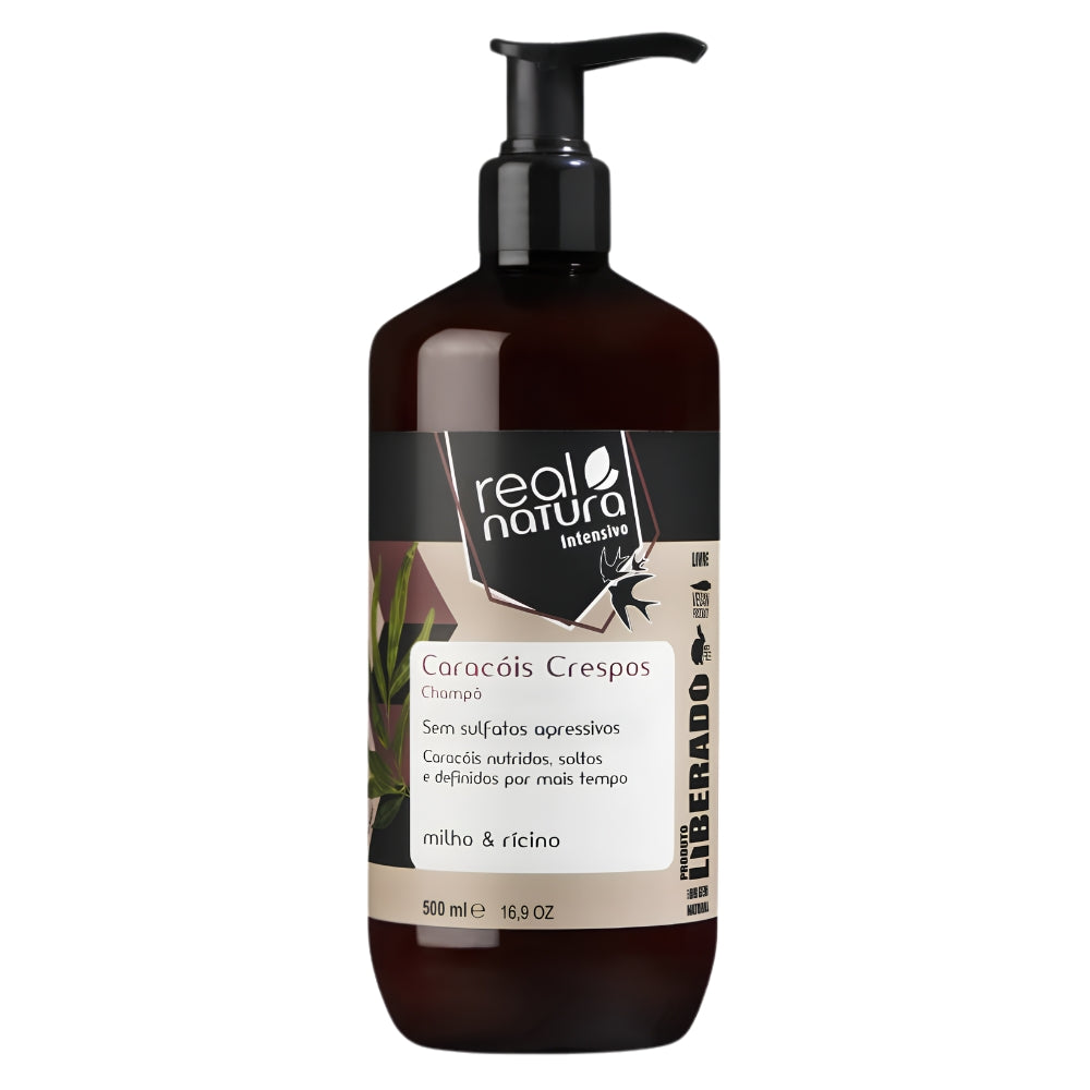 Real Natura Caracóis Crespos Champú 500ml