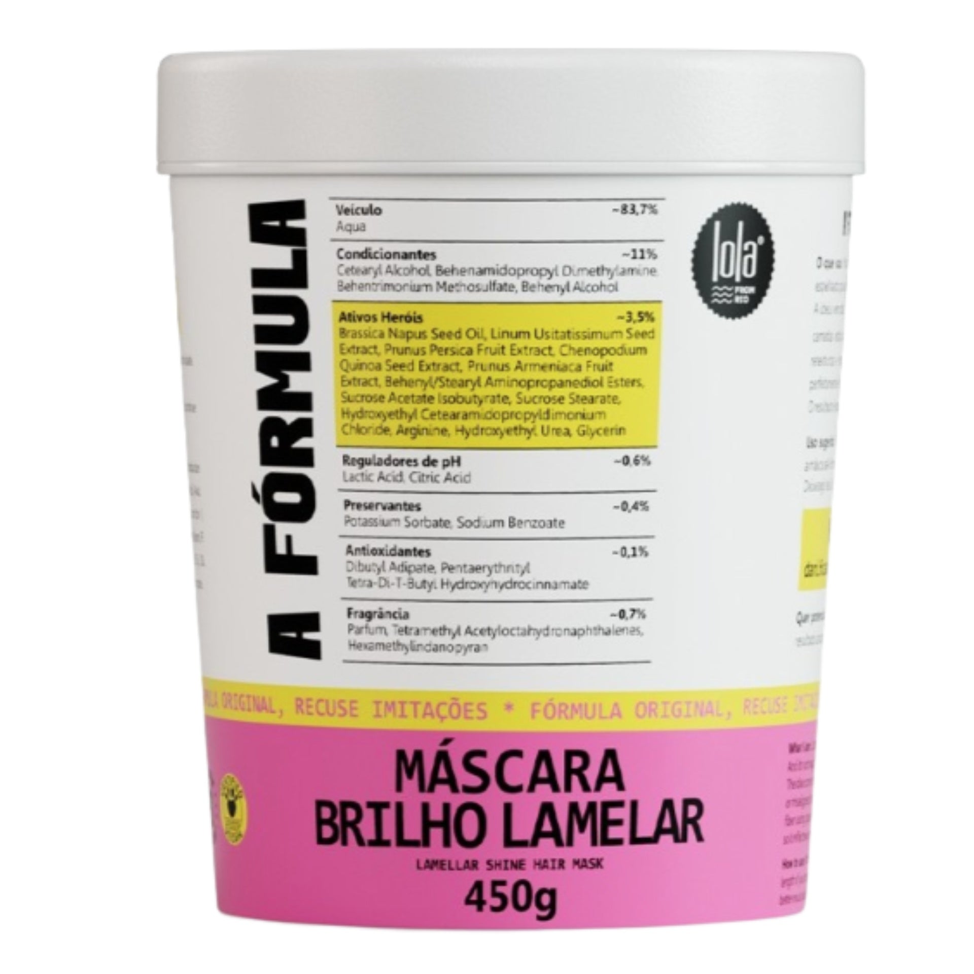 Lola Cosmetics A Fórmula Máscara 450gr