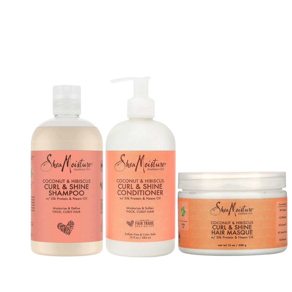 Shea Moisture Coconut &amp; Hibiscus Curl &amp; Shine Pack