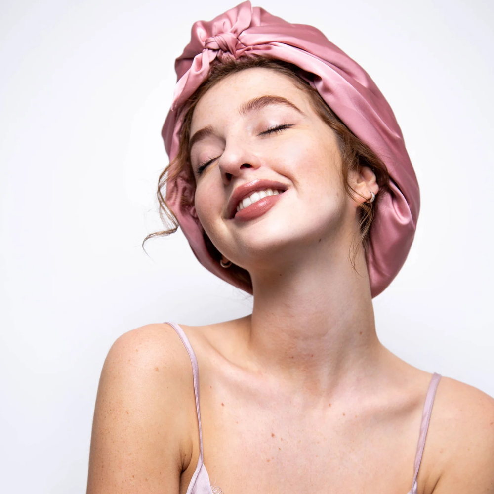 Only Curls Satin Sleep Turban - Dusty Rose