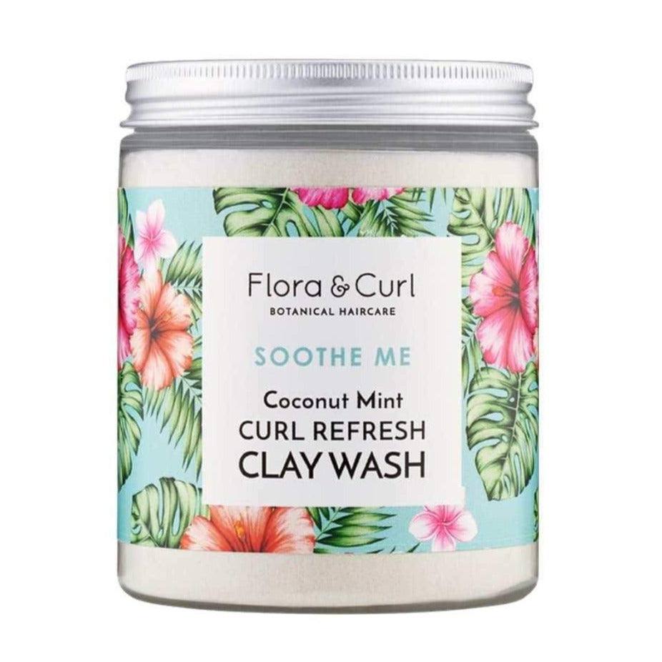 Flora &amp; Curl Coconut Mint Curl Refresh Clay Wash 260