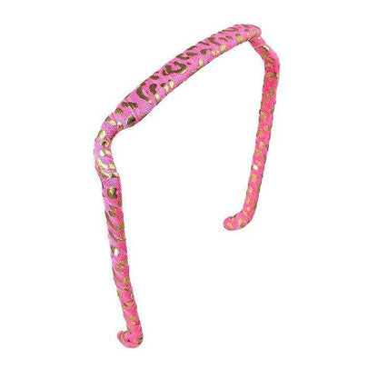 Pink and Gold Cheetah Headband  Zazzy Bandz_1.jpeg
