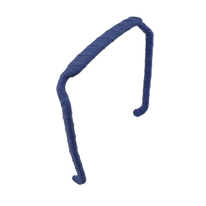Zazzy Bandz Navy Blue Headband Wrapped_1.jpeg