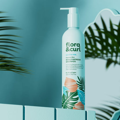 Flora &amp; Curl Soothe Me Coconut Mint Scalp Refresh Shampoo 300ml