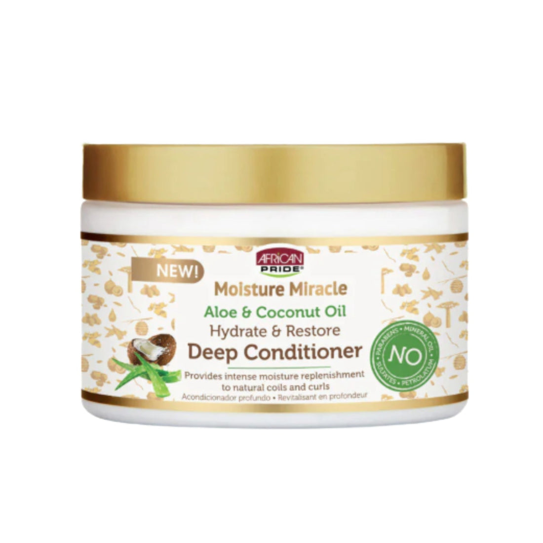 African Pride Moisture Miracle Aloe &amp; Coco Deep Conditioner 12oz