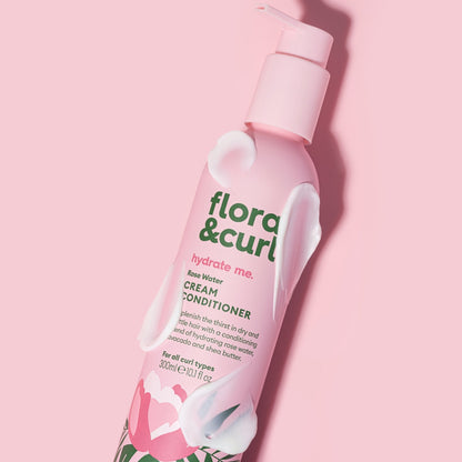 Flora &amp; Curl Hydrate Me Rose Water Cream Conditioner 300ml