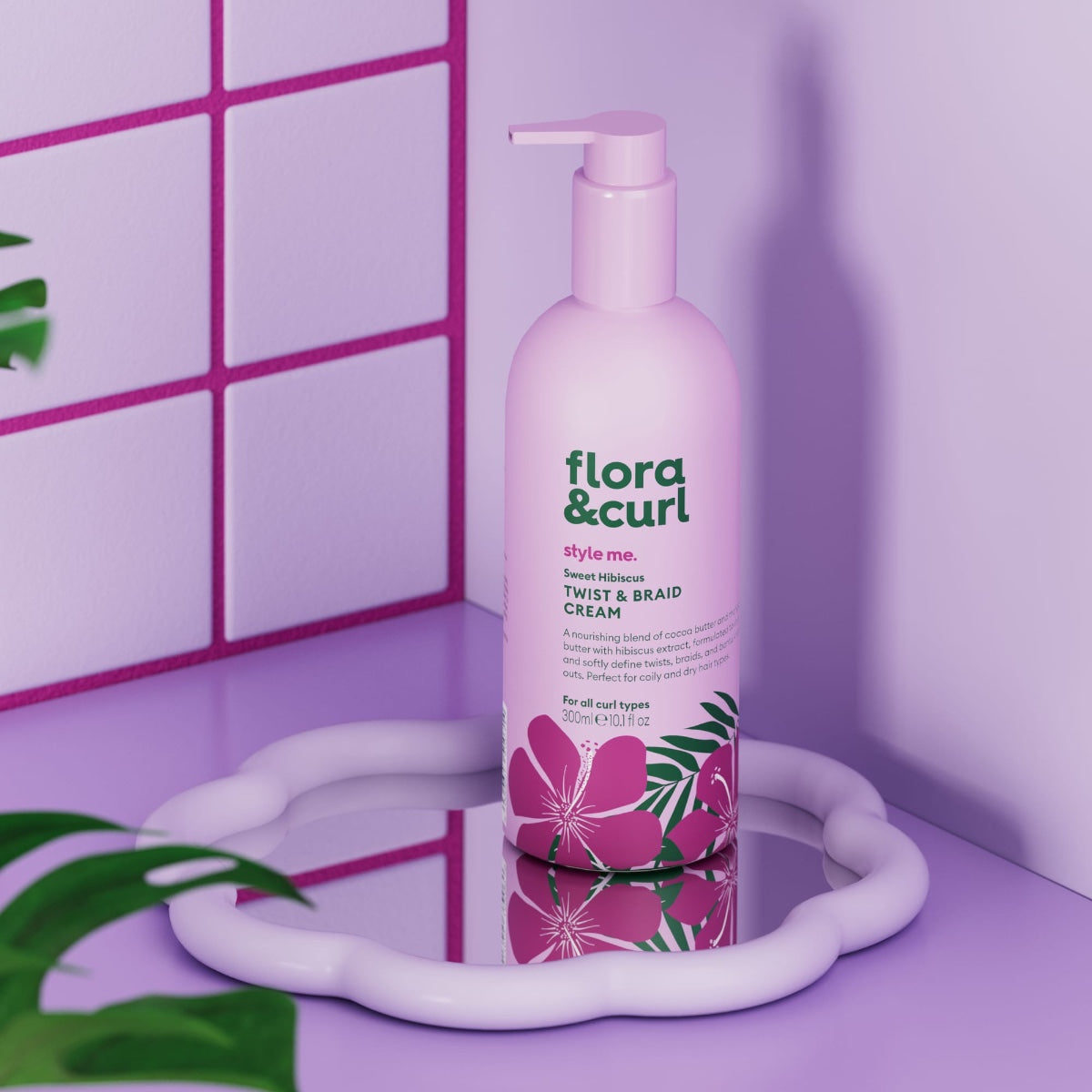 Flora &amp; Curl Style Me Sweet Hibiscus Twist &amp; Braid Cream 300ml